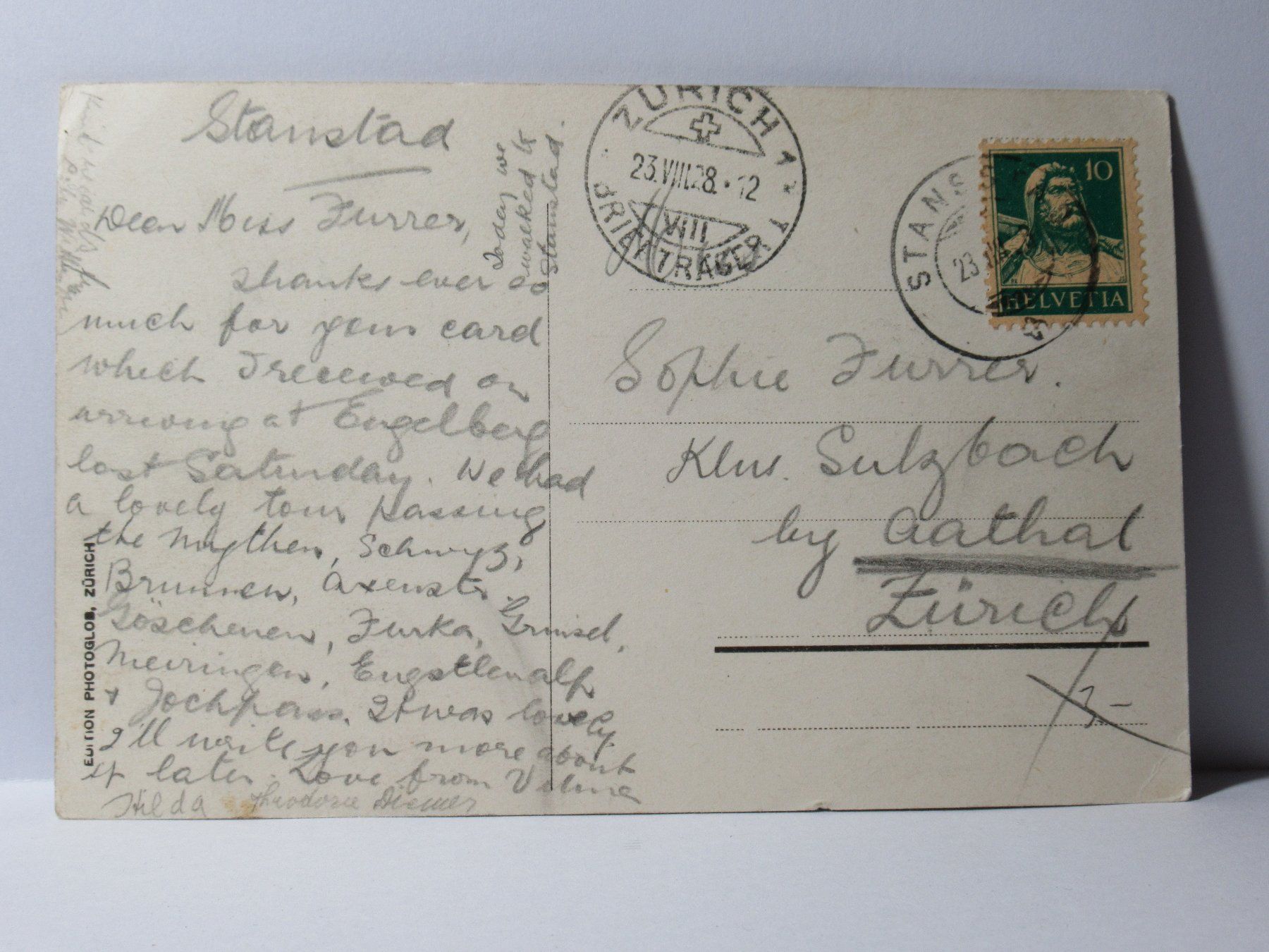 Cartes postales: Engstlensee 1928 – D'occasion à Grenchen par Bluemchen1900 1