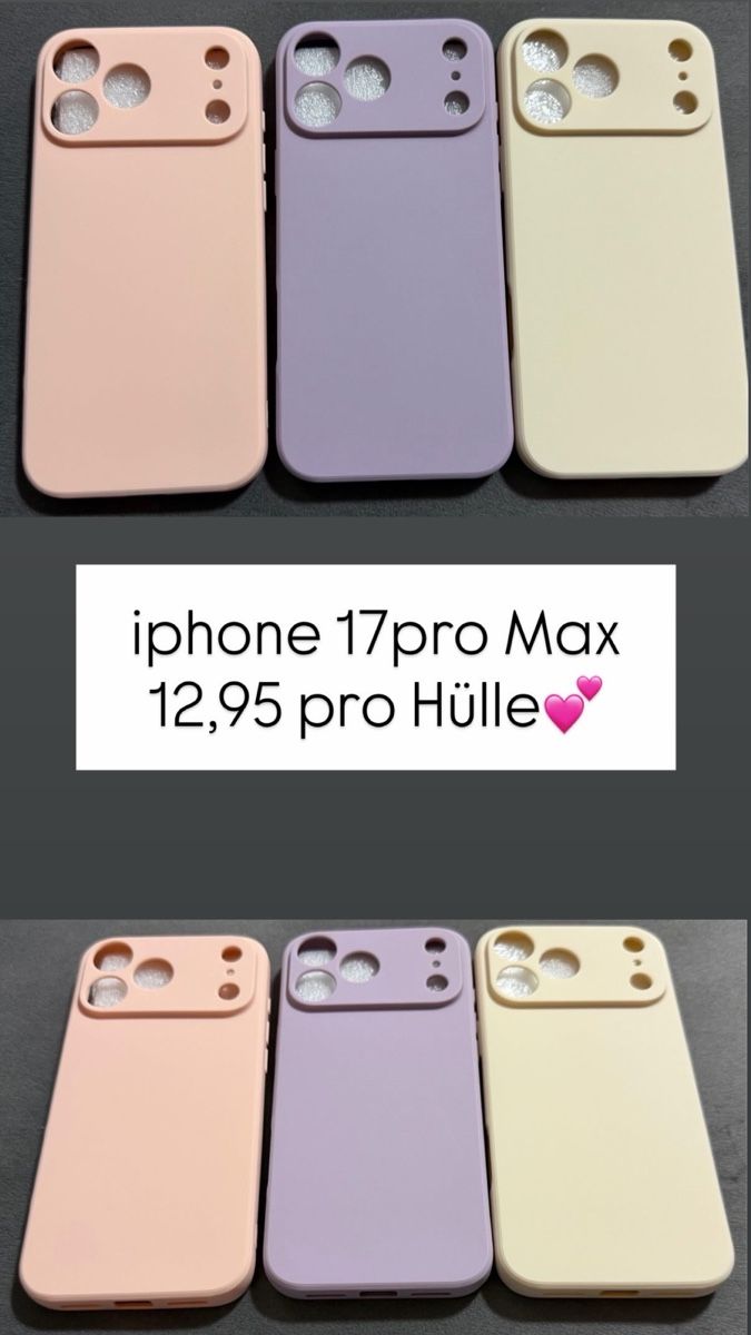 Cover & Protezioni schermo: iPhone 17 Pro Max Hülle div. Farben🌸 – Nuovo e nell'imballaggio originale da Wettingen venduto da Joelds98