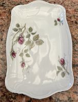 Romantische Porzellanplatte „Rose Mousse“ Porcelaine Ivoire