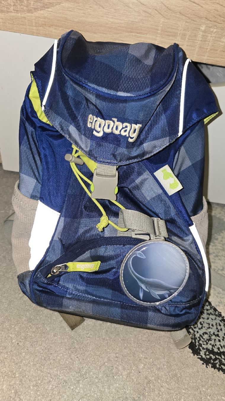 Ergobag Borse & Zaini: Ergobag Kindergartenrucksack blau kariert  – Usato da Aadorf venduto da Blutengel1980
