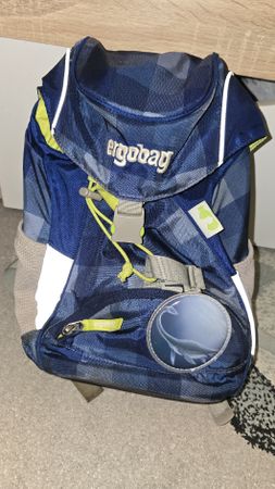 Ergobag Kindergartenrucksack blau kariert 
