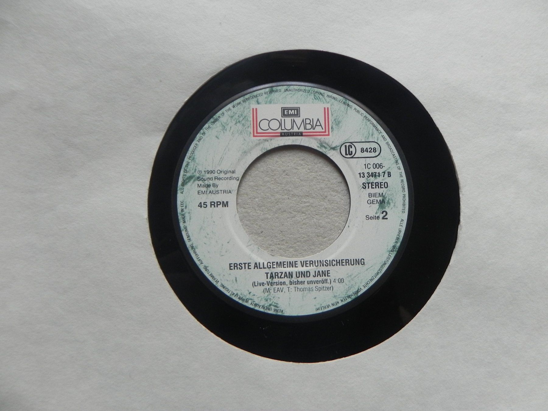 Dischi in vinile: Single 7 " Austria Ulk Pop Rock Band EAV 1990 Samurai – Usato da Siebnen venduto da krimsie 3