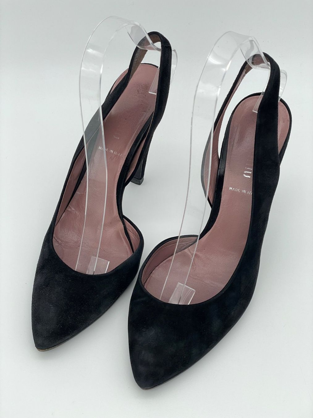 Miu Miu Scarpe da donna: Miu Miu Suede Pointed-Toe Slingback EU 36.5 Schwarz – Usato da Zürich venduto da shoe_shop 2