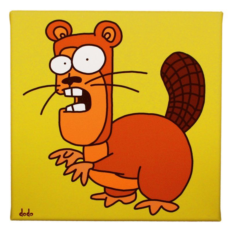 Foto & Immagini: Lustiges Comic Leinwandbild " Biber #3 " – Nuovo e nell'imballaggio originale da Winterthur venduto da Dfreudo