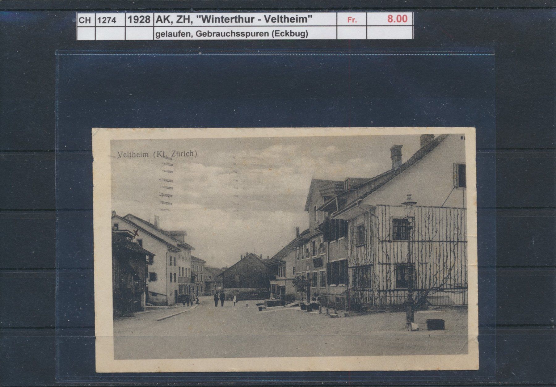 Ansichtskarten: 1928 AK, ZH, "Winterthur - Veltheim" – Gebraucht aus Winterthur von Zupogeru