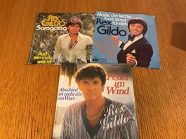 3 Rex Gildo Vinyl Singles Saragossa Feuer im Wind gebraucht