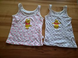 2er Set Winnie Pooh Leibchen / Unterhemd Grösse 116