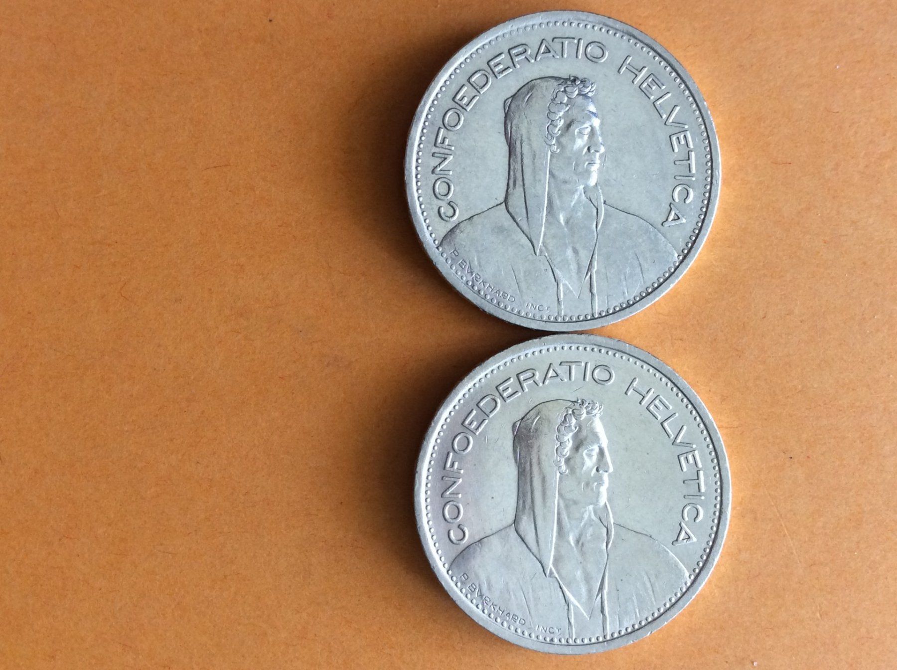 Alle Münzen: 5 francs  1953 - 1954 – Gebraucht aus Genève von pie_fh2d 1
