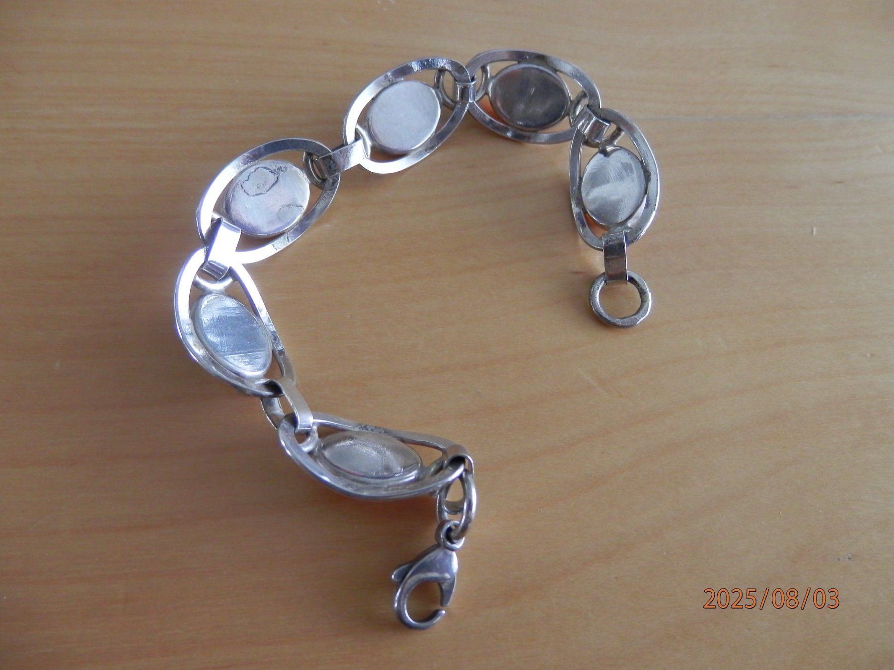 Armbänder & -reifen: 925 Silber-Armband mit 6 Bernsteine,16.7 Gr. – Gebraucht aus Grenchen von Elenka 2