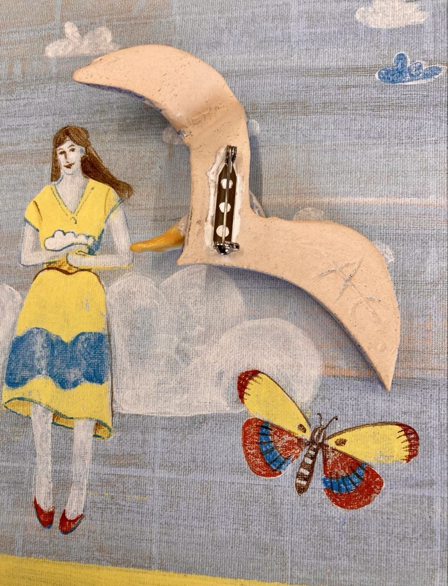 Spille & Fermagli: Broche Mouette - pièce unique artisanal – Nuovo e nell'imballaggio originale da Chézard-St-Martin venduto da timogabychou 2