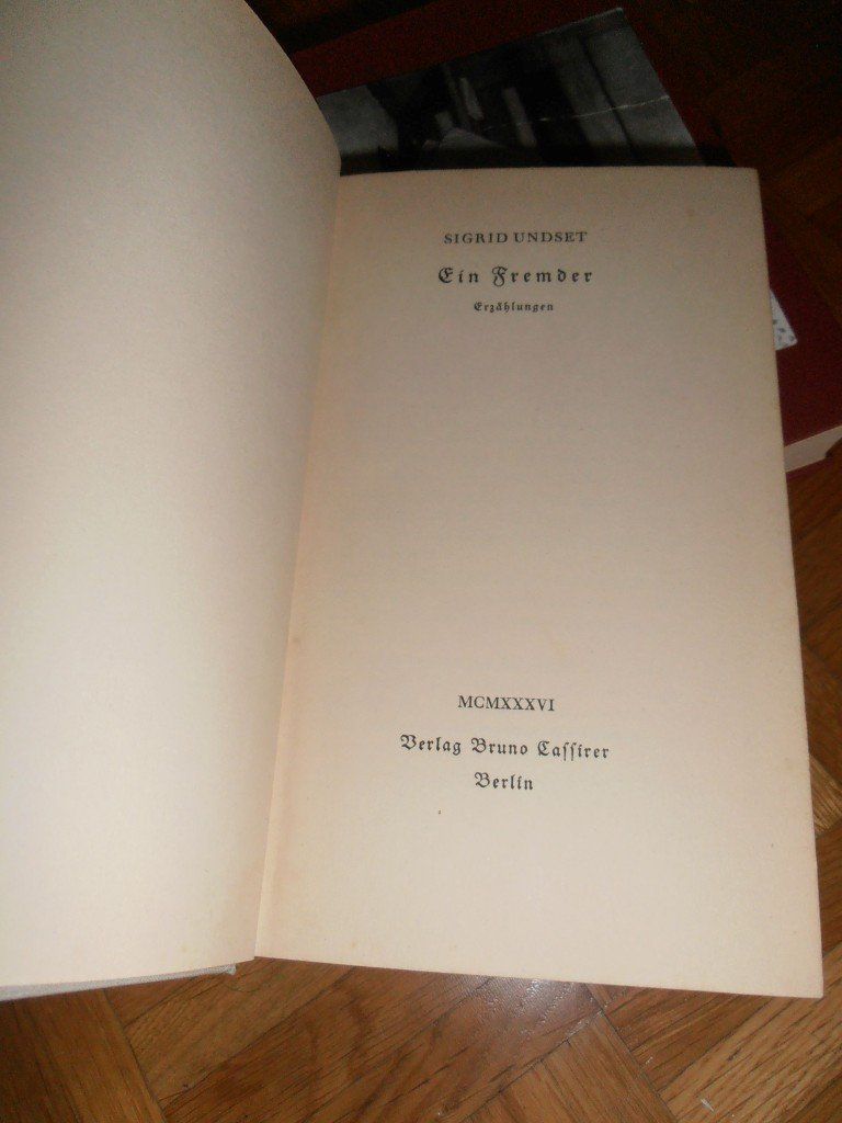 Libri: Sigrid Undset - Ein Fremder – Usato da Zürich venduto da rudirentier 2