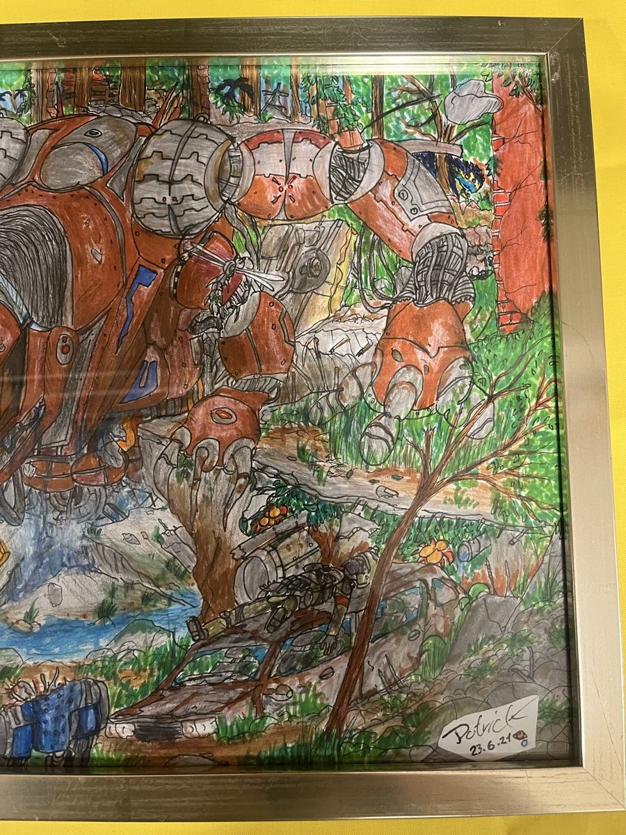 Tableaux: Originalgemälde Roboter im Wald, handsigniert Patrick 23.6.2 – Neuf (Voir description) à Oberentfelden par kar_sd97 2