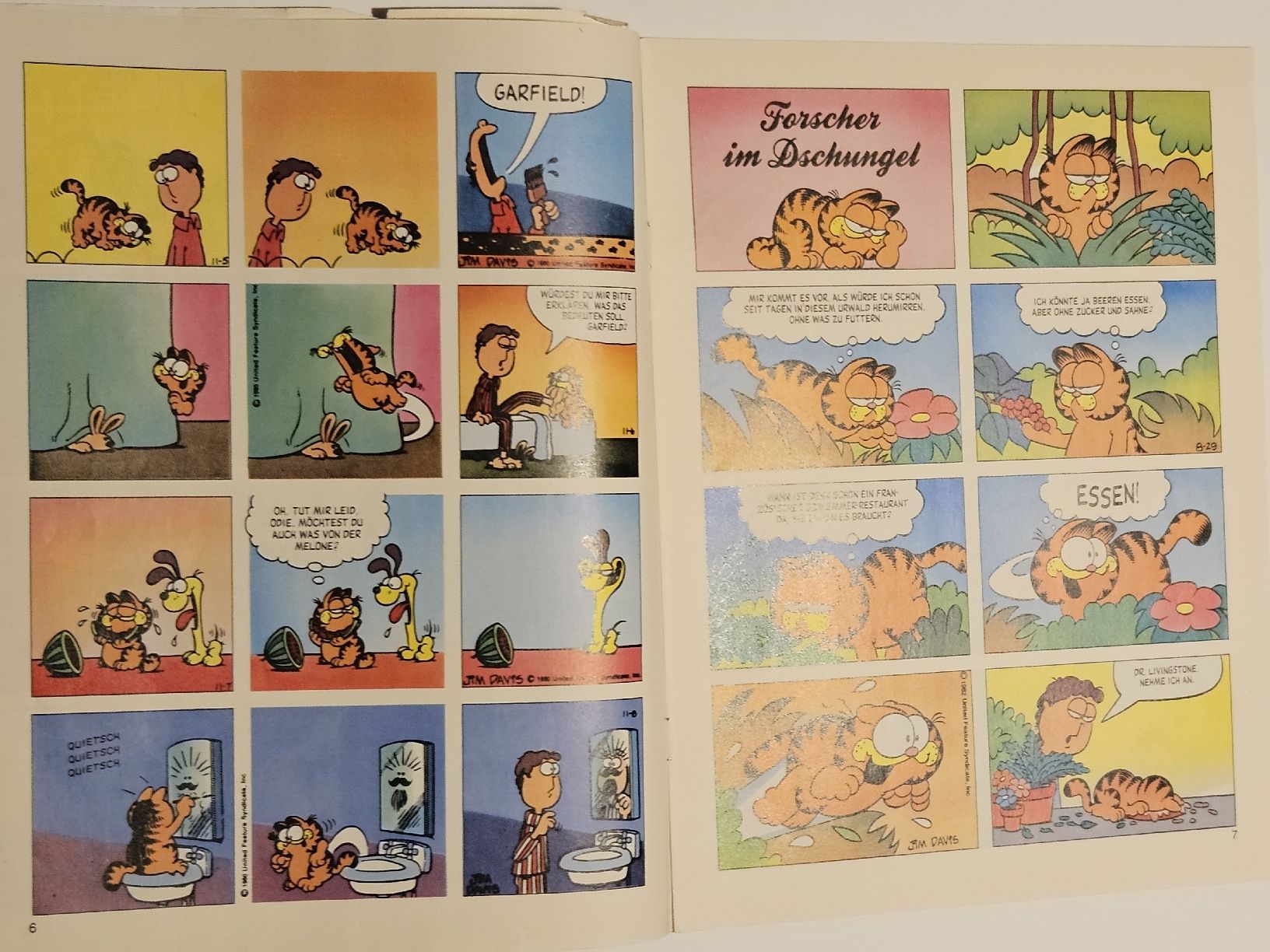 Fumetti: Garfield Comic-Hefte, Nr. 1 & 2, 1988, #WT18 – Usato da Oberdorf BL venduto da BaldenEagle 2