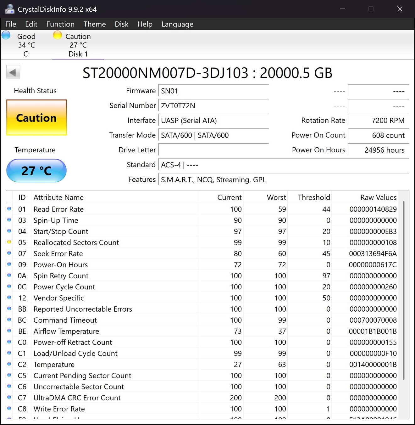 Seagate Harddisks: Disque Dur ST20000NM007D-3DJ103 20TB Usagé – Gebraucht aus Carouge GE von Stomp