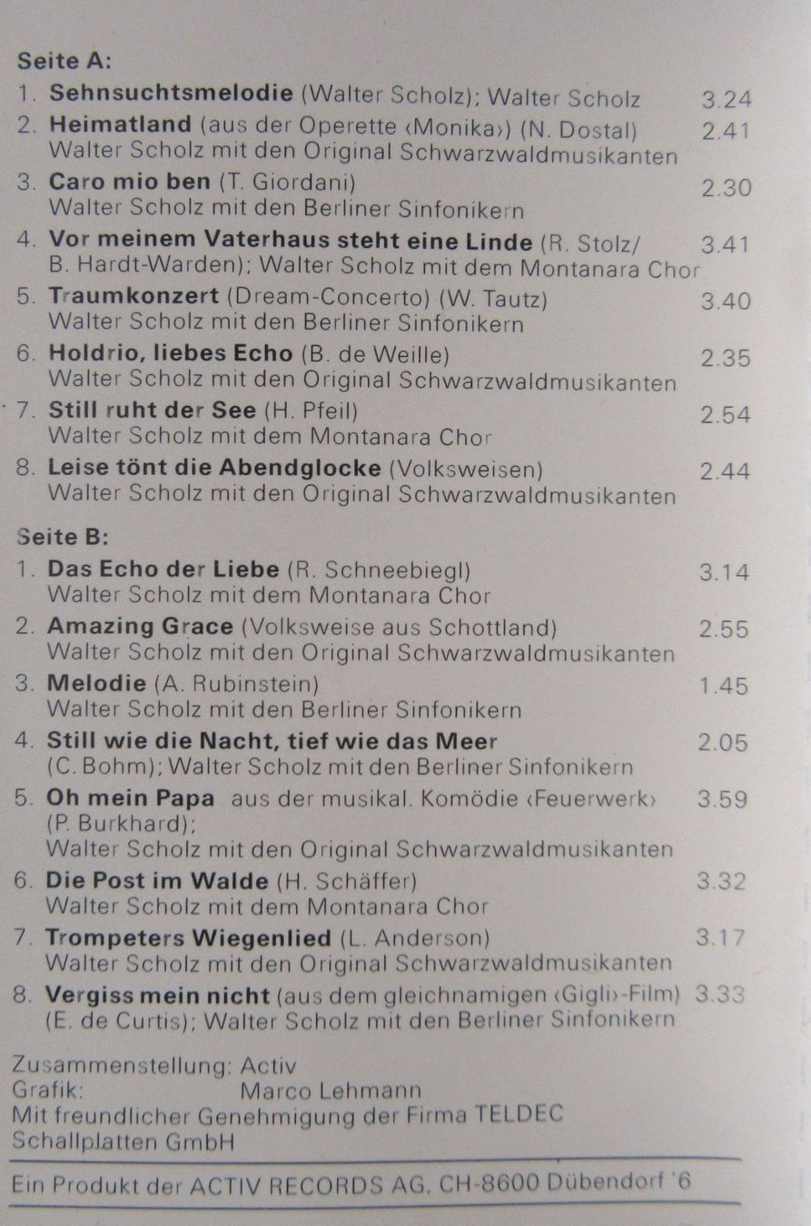 Kompaktkassetten: 2 Musikkassetten - Walter Scholz - ab CHF 1.00 – Gebraucht aus Auenstein von Padabimbim 4