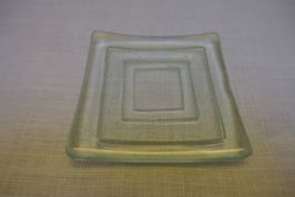 !!! Kerzenteller aus Glas, Handarbeit/Unikat, neu/unbenutzt