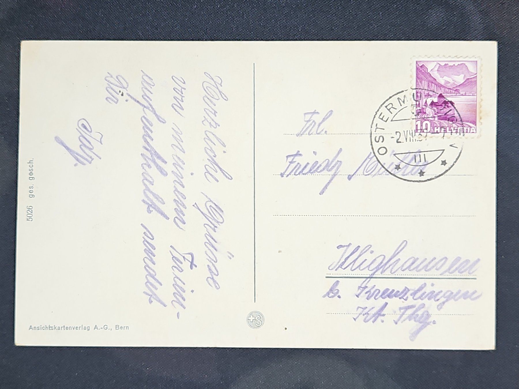 Tutti i francobolli: CL23 Carte Postale + Timbre Suisse 19xx – Usato da Cousset venduto da Patrick_Collections 1