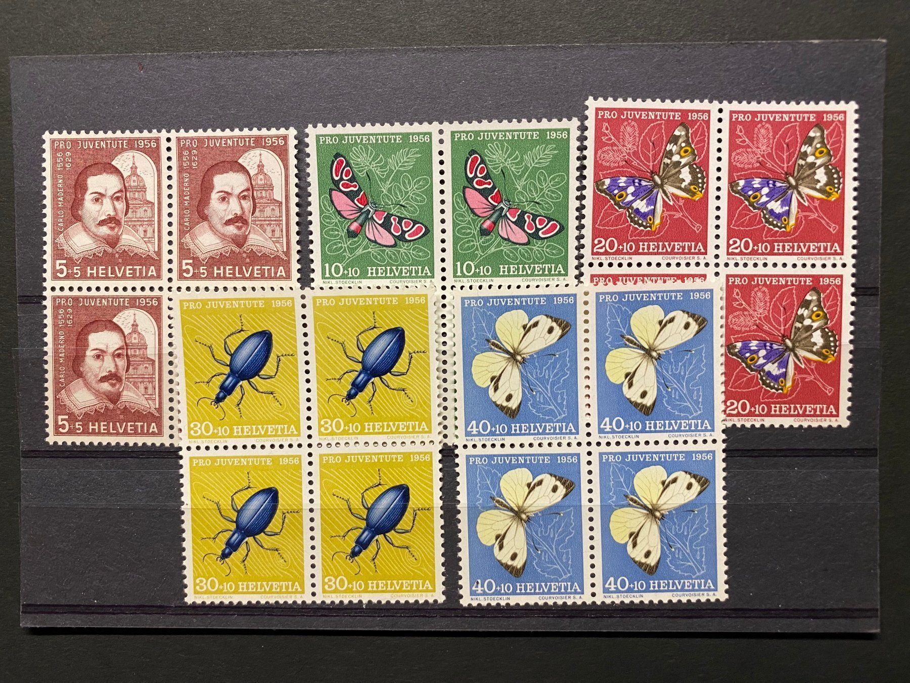 Alle Briefmarken: Pro Juventute Marken 1956 (Postfrisch) – Neu (gemäss Beschreibung) aus Kirchenthurnen von Scherzengel