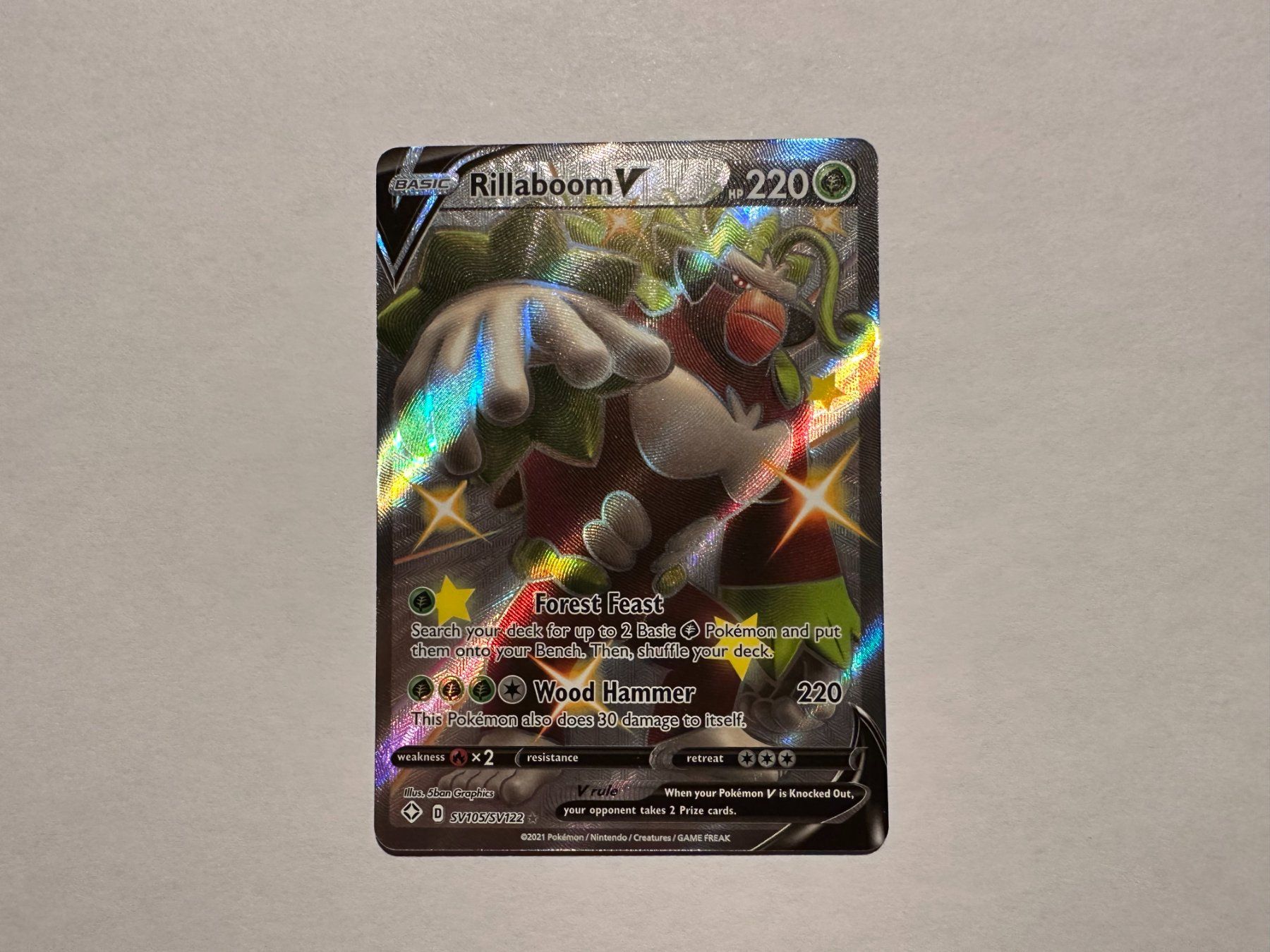 Pokémon Sammelbilder & Trading cards: Rillaboom V Shiny Shining Fates EN – Gebraucht aus Hagendorn von Pokecollectorch 1