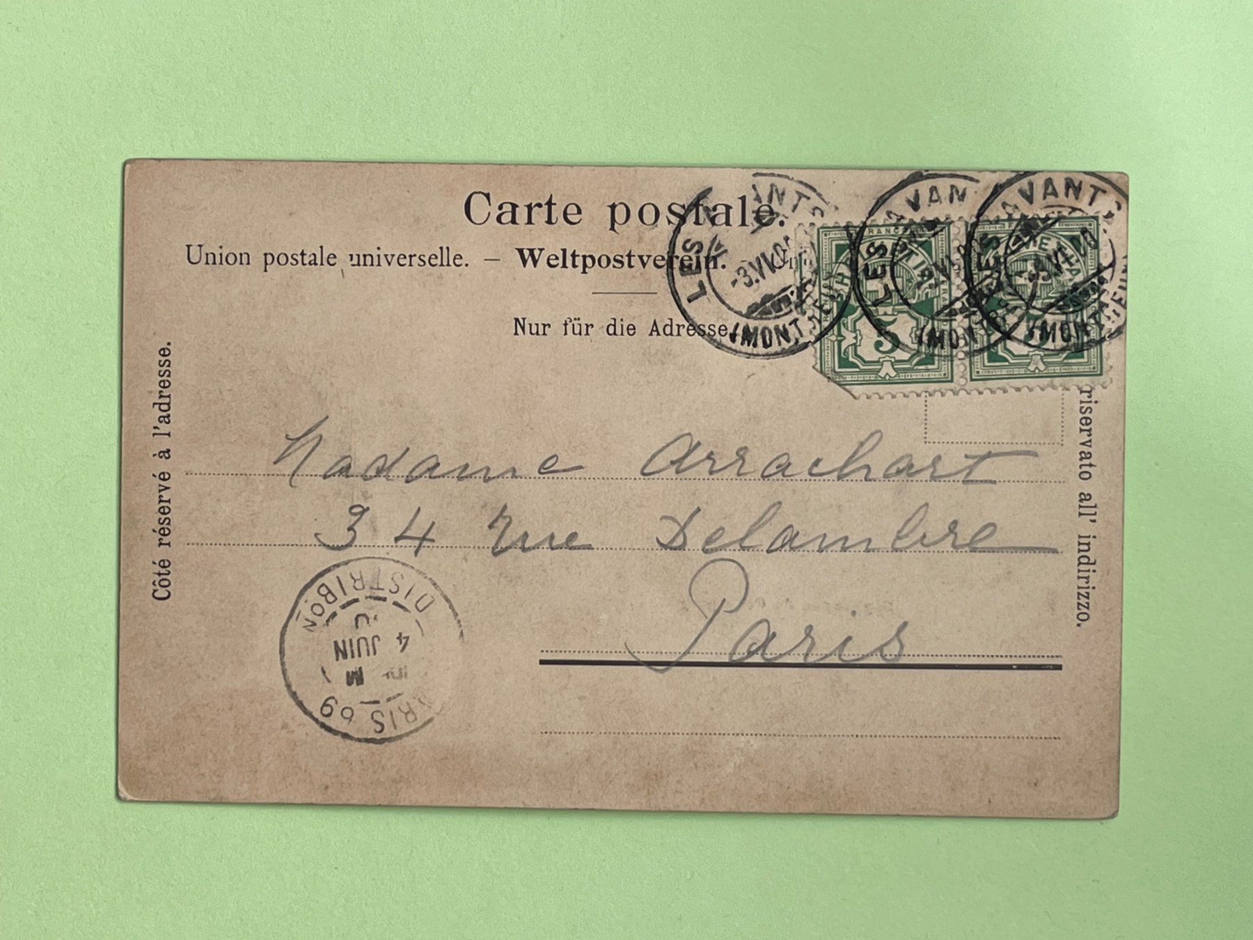 Cartoline postali: Paysannes de Champéry - 1900 – Usato da Steg VS venduto da danwer74 1