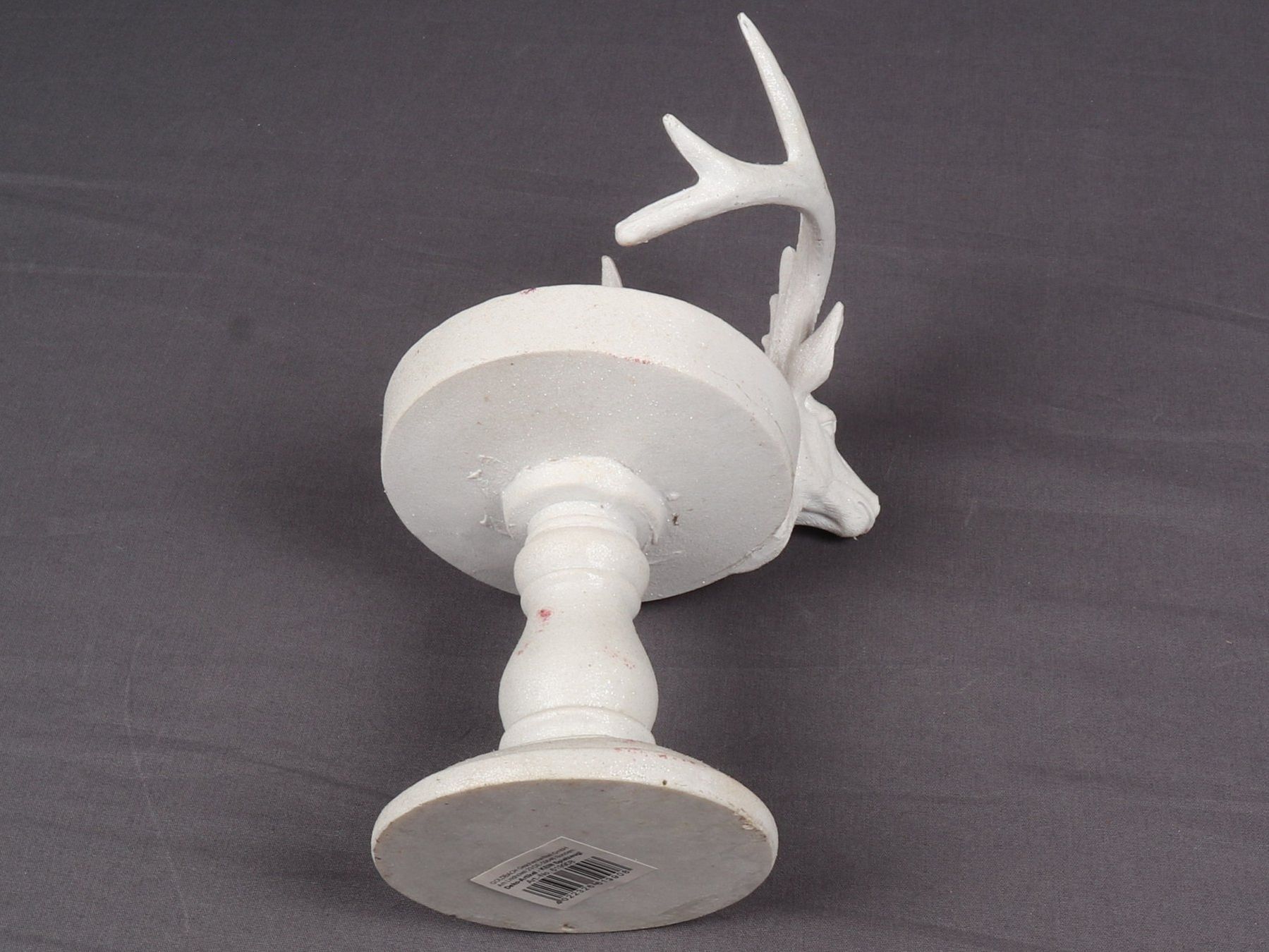 Portacandele: Hirsch Kerzenhalter Weiss mit Glitzer – Usato da Steinen venduto da Restwert_Steinen 3