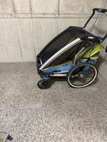 Thule Chariot Sport Fahrradanhänger für zwei Kinder blau