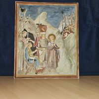 Gemälde: Mittelalterliche Szene, Unikat, Kunst für Kenner