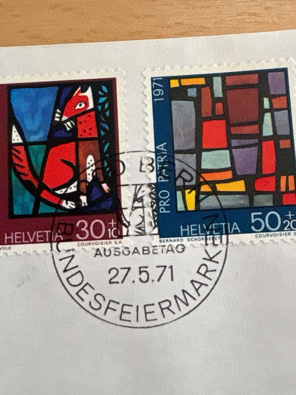 Tutti i francobolli: FDC Bundesfeier 1971 Ersttagsbrief Pro Patria – Usato da Ibach venduto da lisch3 3