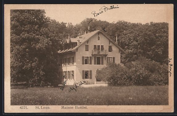 Cartoline postali: AK St. Loup, Maison Buttini – Usato da Berlin venduto da bartko-reher