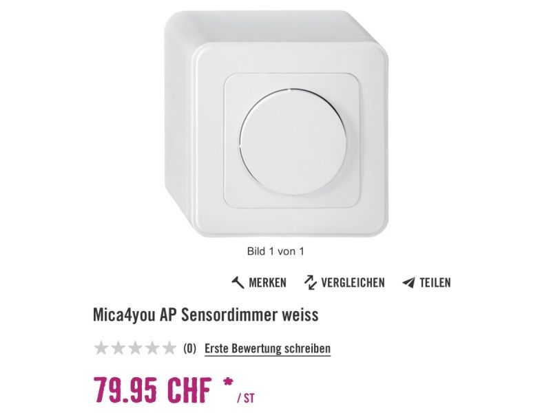 Interruttori: neuer Sensordimmer – Nuovo e nell'imballaggio originale da Necker venduto da liq24 3
