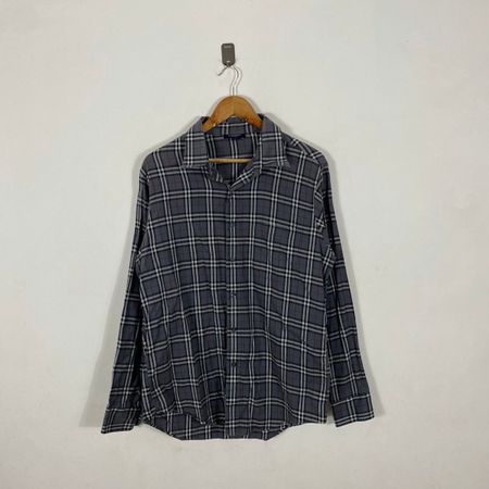 Chemise Burberry London Tartan Gris Noir Blanc - L #26
