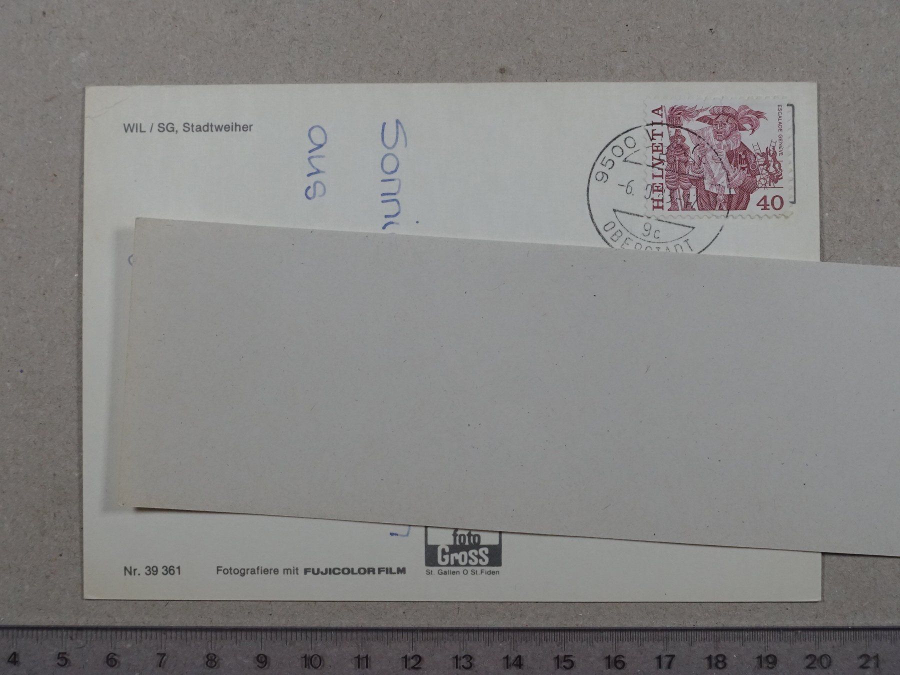 Cartoline postali: Wil SG, Stadtweiher, 1983 – Usato da Lenzburg venduto da fh1 1
