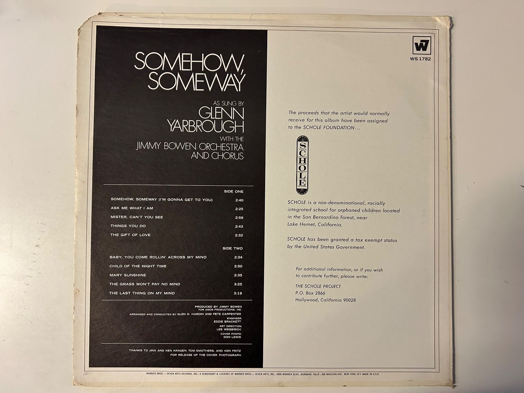 Dischi in vinile: Glenn Yarbrough - Somehow, Someway LP – Usato da Aesch BL venduto da BernisFlomi 1