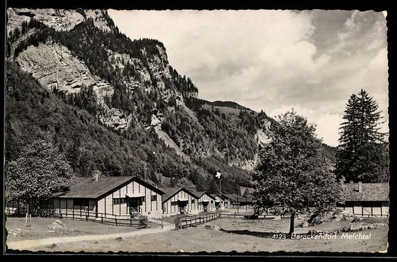 Cartoline postali: AK Melchtal, Blick ins Barackendorf – Usato da Berlin venduto da bartko-reher