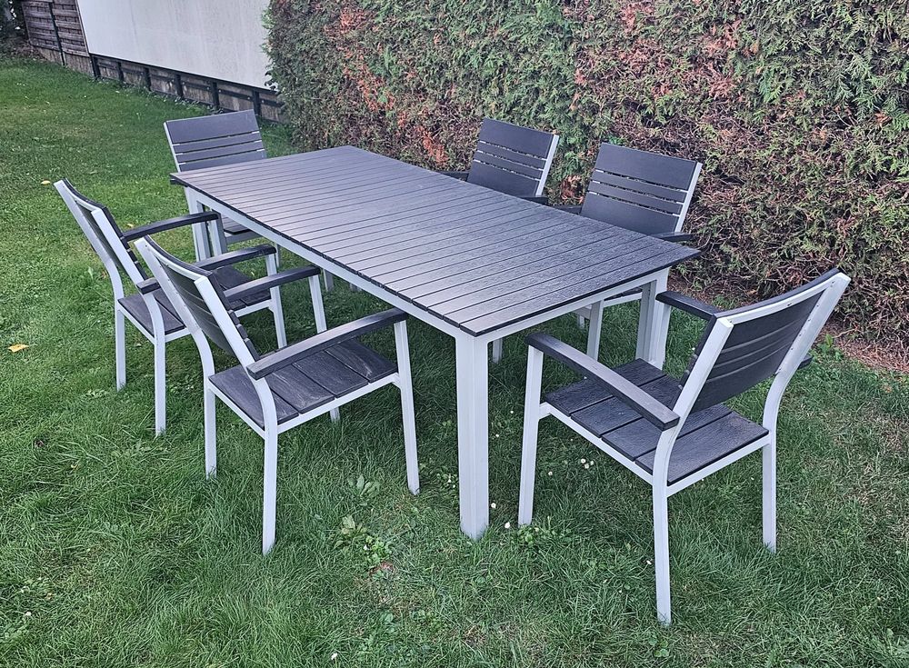 Ausziehbarer Gartentisch mit 6 Stühlen Kaufen auf Ricardo