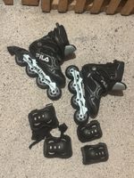 Inlineskates FILA Grösse 41 Inkl. Schutzset Grösse S 