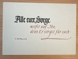 Zwei antike, neuwertige Ansichtskarten mit Bibelworten
