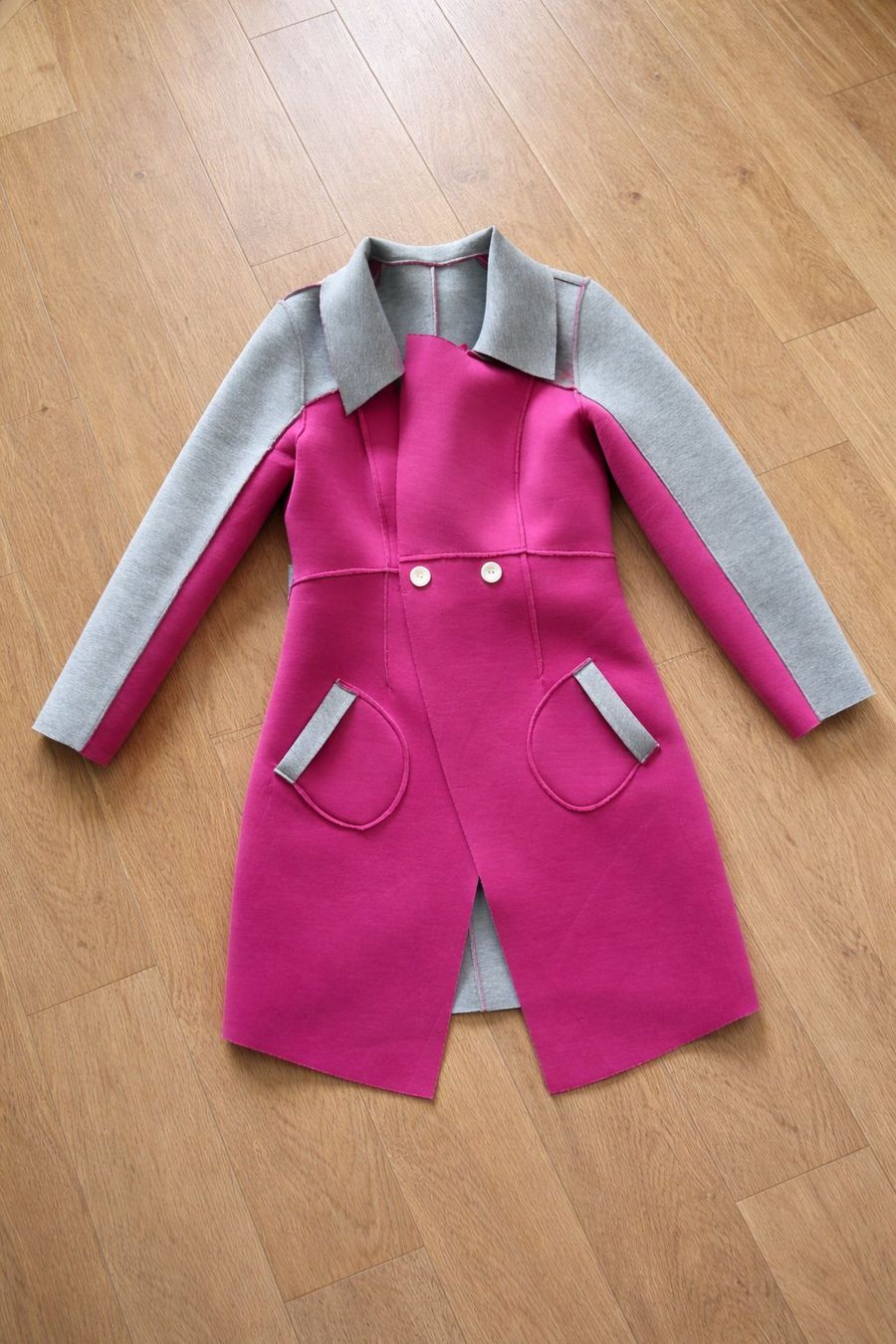Cappotti: Pink-Grauer Wendemantel Gr. S/M – Usato da Männedorf venduto da phi_5pvk 2