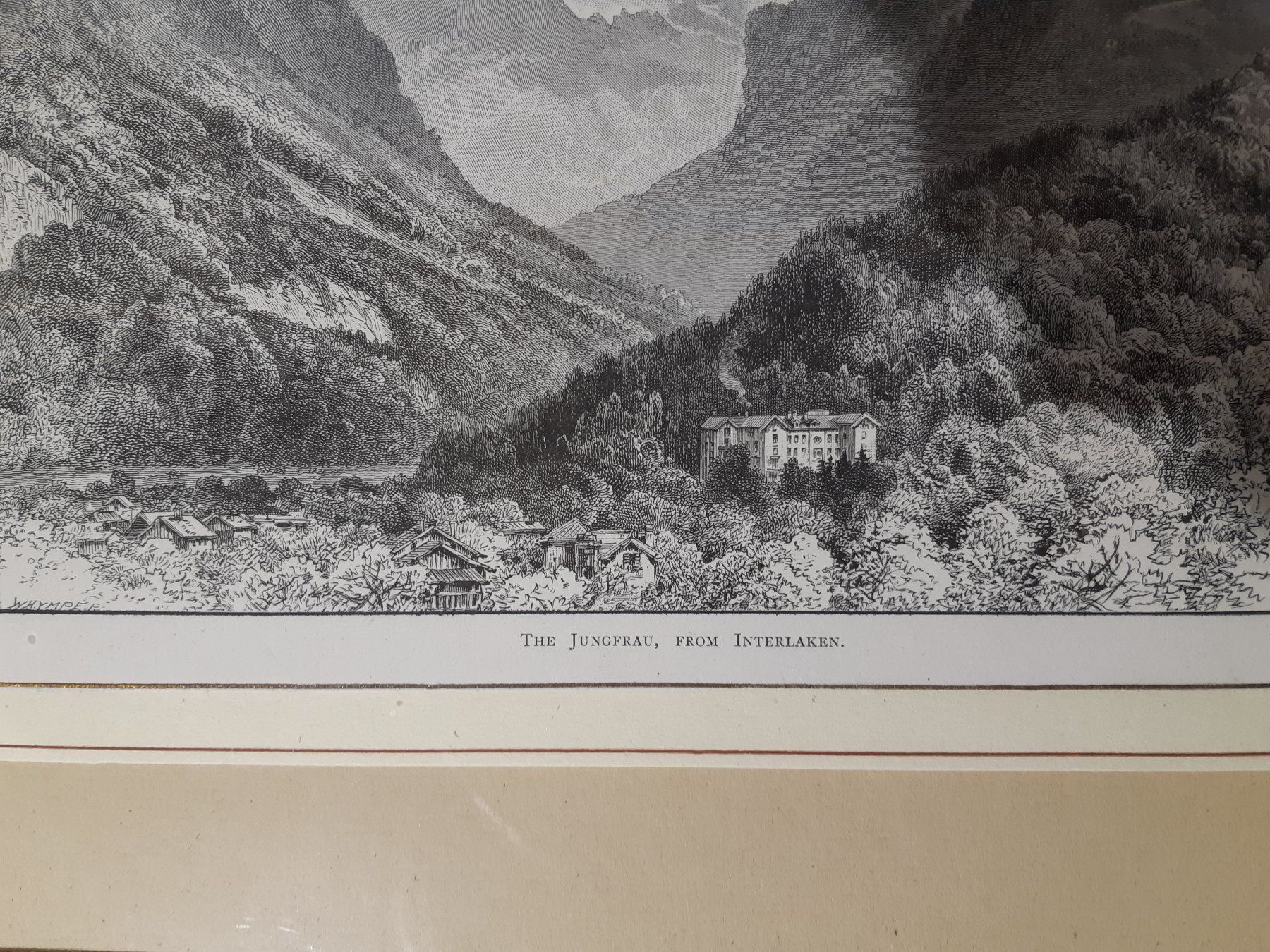 Grafiken & Lithographien: Litho Jungfrau von Interlaken aus – Gebraucht aus Grindelwald von carro5 2