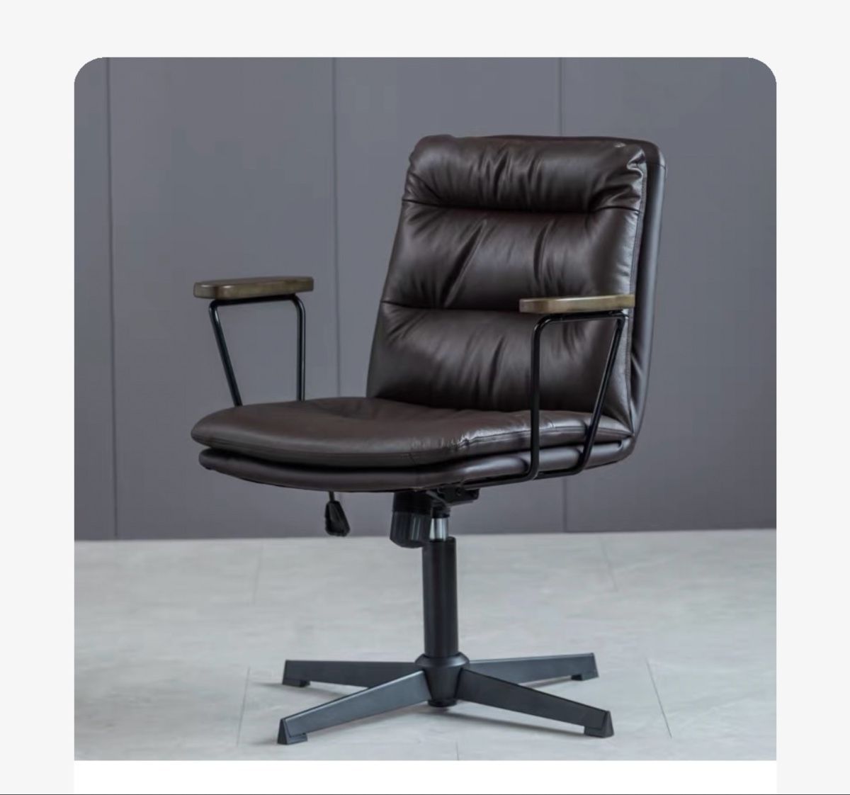 Sedie: Office Chair Brown Leather Armrests – Usato da Zürich venduto da xarthurx 5