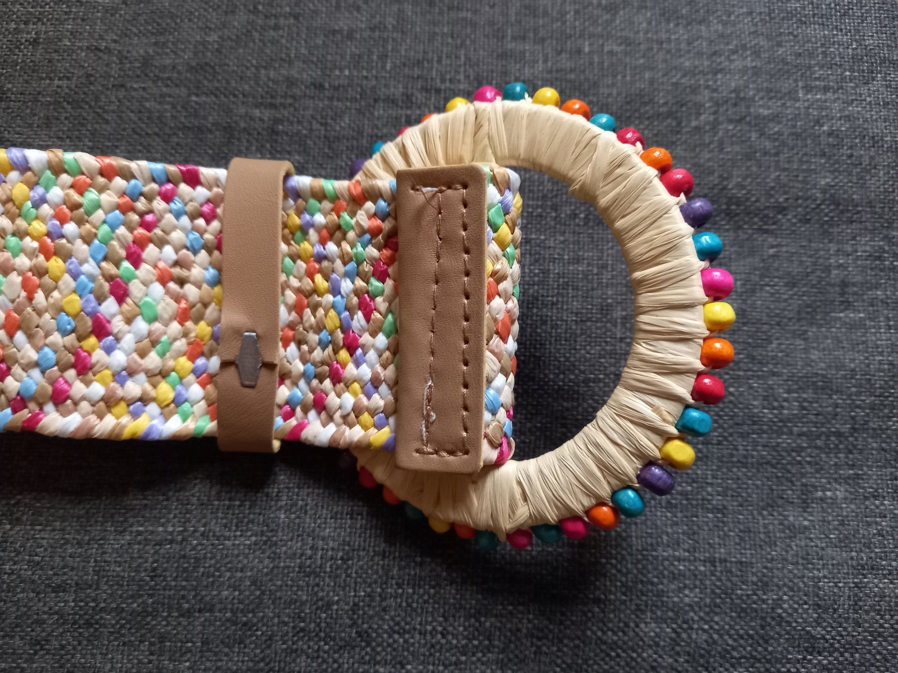 Cinture: Boho-Stroh Sommergürtel buntem XRIK – Nuovo e nell'imballaggio originale da Lausanne venduto da FASHION-WORLD-SHOP 2