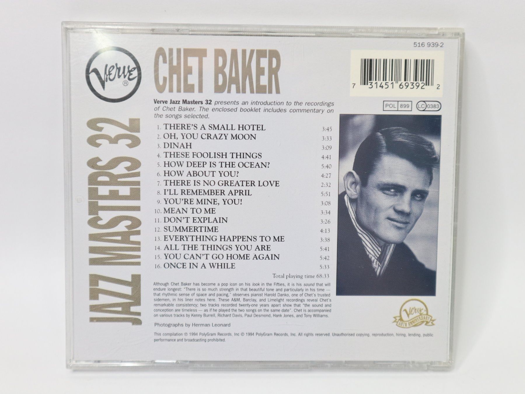 CDs: CD Verve Chet Baker – D'occasion à Eschenbach SG par Astalavista 1