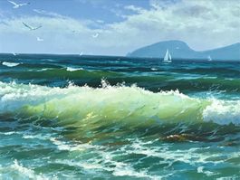 Leinwandbild Meeresbrise- Öl auf Leinwand- Vitalii Karpenko