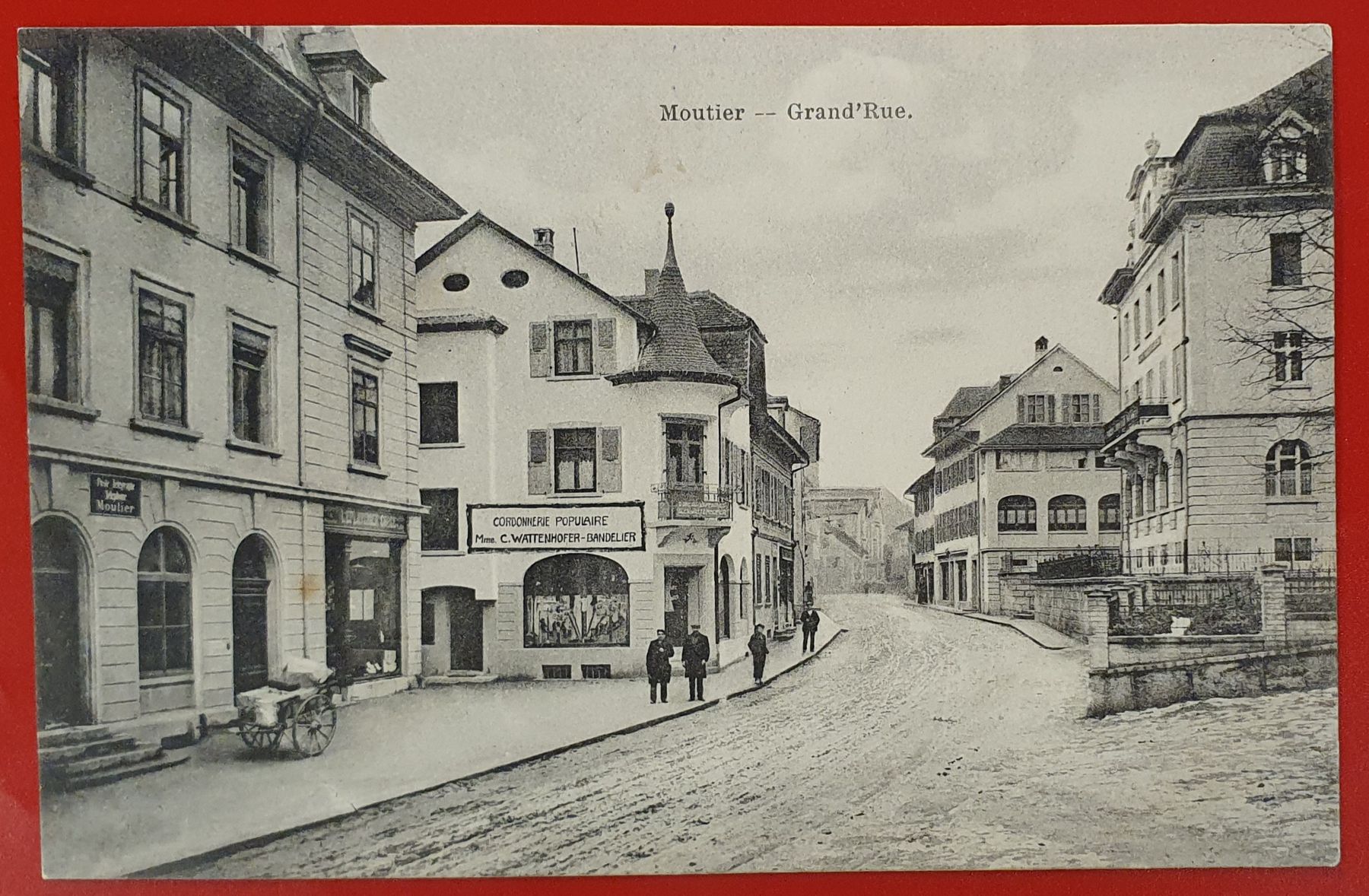 Cartoline postali: Moutier 1918 - Grand Rue – Usato da Kreuzlingen venduto da Rschweiz1