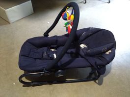 Babywippe dunkelblau mit Spielbogen gebraucht