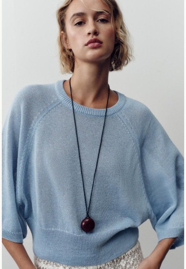 Zara Maglioni & Felpe: ZARA Strick Top Strickpullover Pullover 40 himmelblau NEU – Nuovo (secondo la descrizione) da Rotkreuz venduto da ILURENA 3