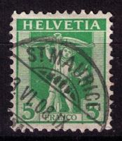 1907_103_Tellknabe 5 Rp._SCHÖNER STEMPEL 3.6.08 ST. MAURICE!