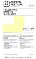 Gurtenfestival 1-Tagespass Samstag, 18.07.2026