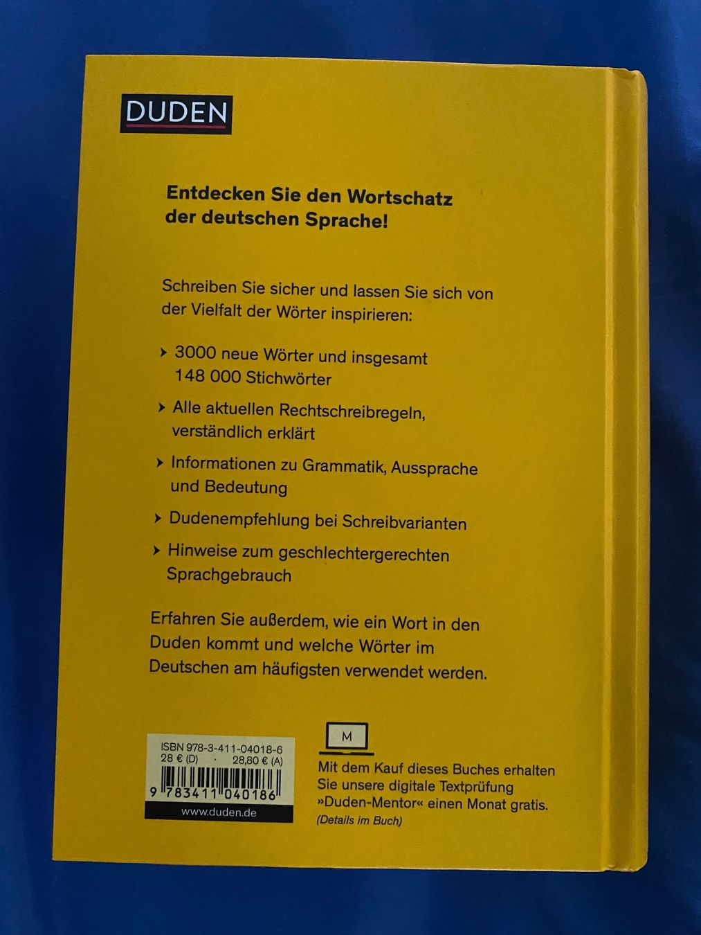 Libri: Duden Deutsch 28. Auflage neu – Nuovo e nell'imballaggio originale da Altendorf venduto da am9j_nt 1