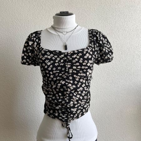 H&M Blumen Top XS